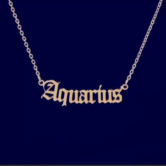 12 Astrological Letter Pendants Gold Necklace 925 - Picture 11 of 13